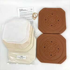 Lee Valley Large 8.75" Terra Cotta Microwave Flower Press GM430 + 4 Wool Felts